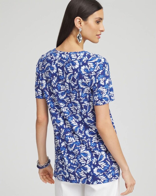 Butterfly Slub V-Neck Tee - image 3